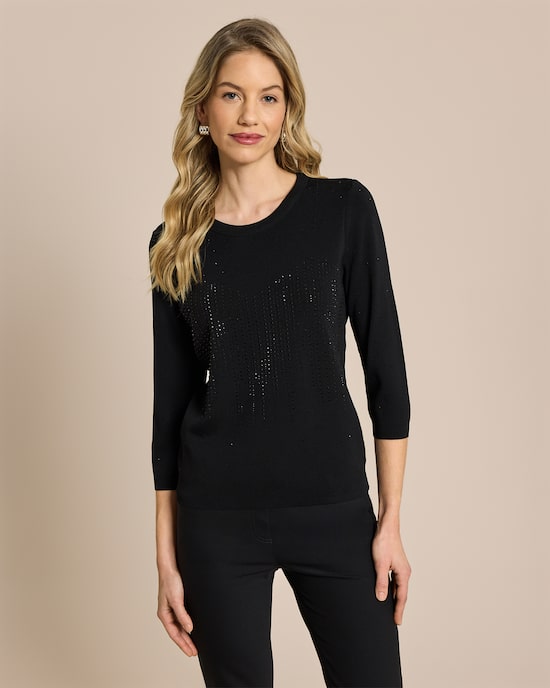 Produktabbildung für Pullover mit Strass-Bustier