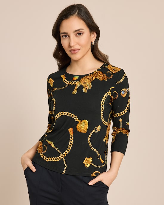 Produktabbildung für Shirt mit Animal-Kettendruck