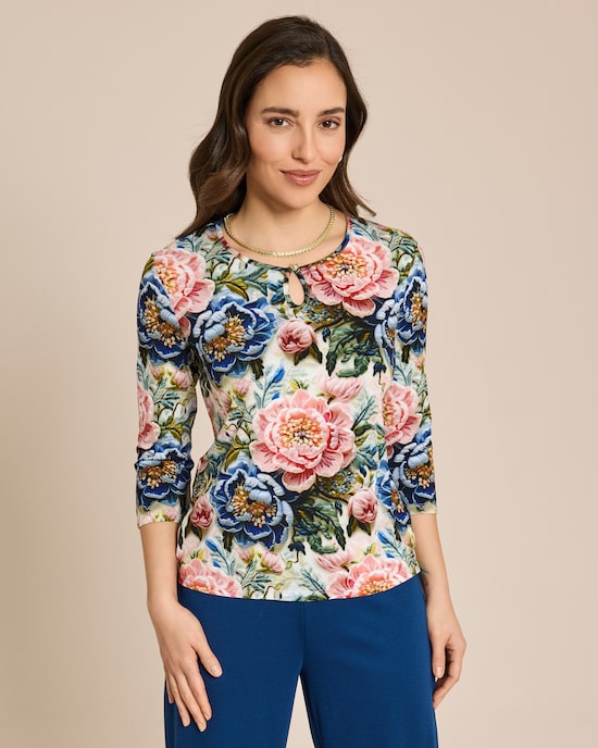 Produktabbildung für Shirt Blumendruck