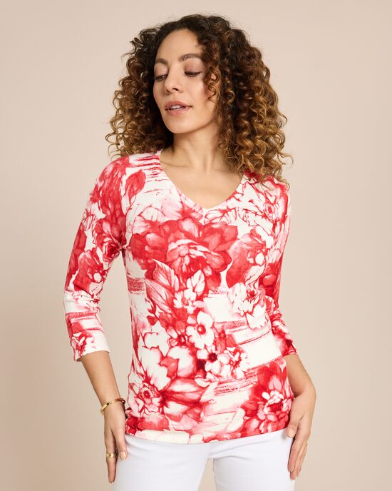 Produktabbildung für Classic Pullover Blumendruck