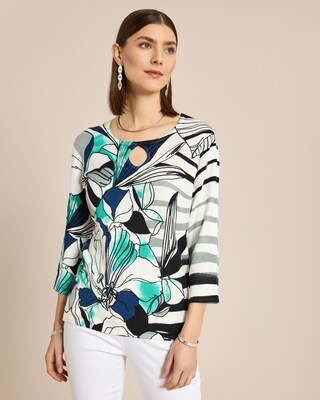 Produktabbildung 1 für Classic Pullover mit Blätterdruck