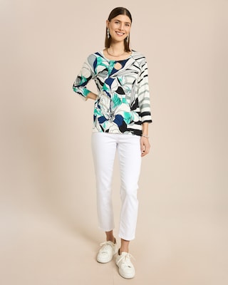 Produktabbildung 3 für Classic Pullover mit Blätterdruck