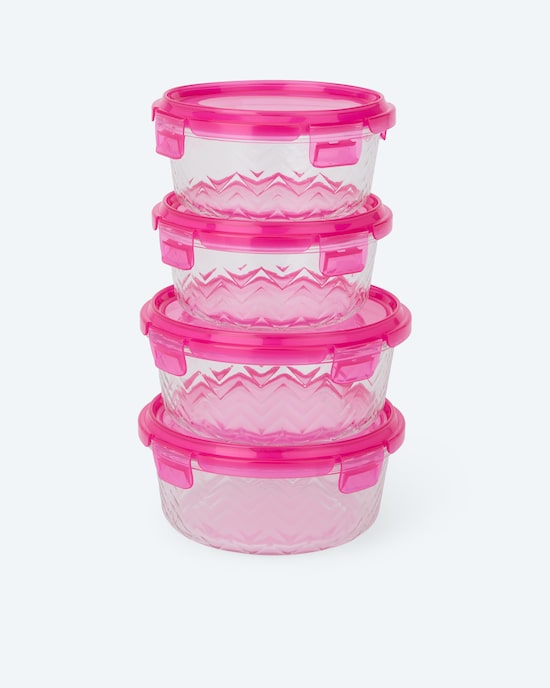 Produktabbildung für Frischhaltedosen gemustert 4tlg.