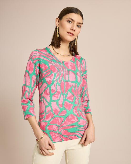 Produktabbildung für Classic Pullover Grafik-Animal-Druck