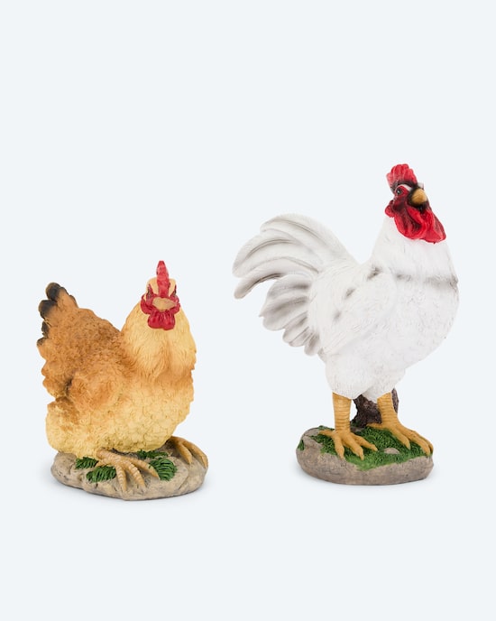 Produktabbildung für 2 Outdoor-Figuren Hahn und Huhn