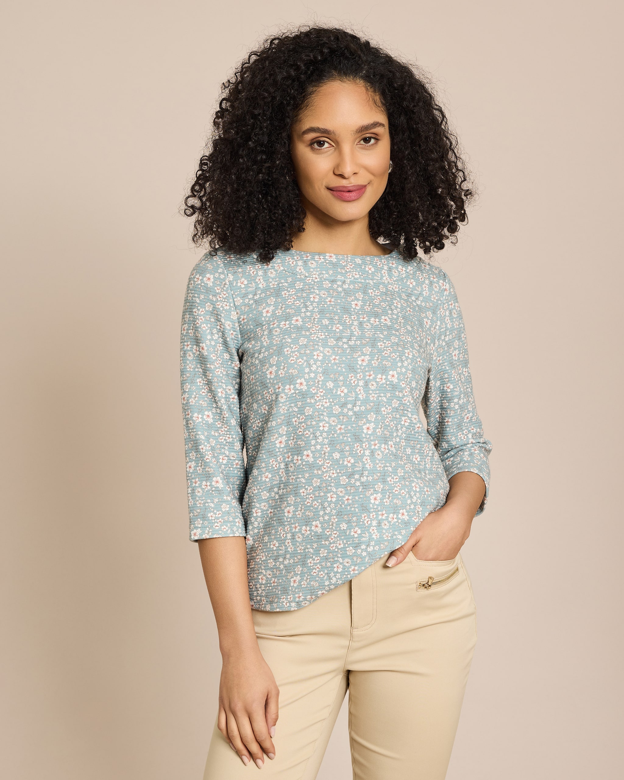 Produktabbildung für Lux Sweat Ottoman mit Millefleur Druck