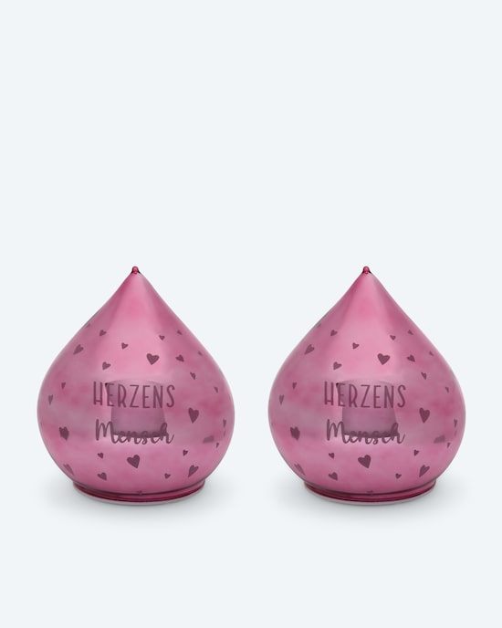 Produktabbildung für LED-Glastropfen mit Spruch