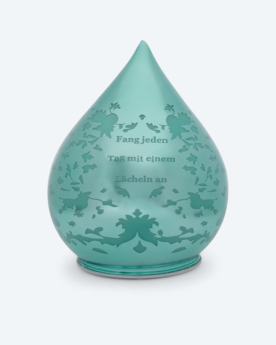 Produktabbildung für LED-Glastropfen mit Spruch