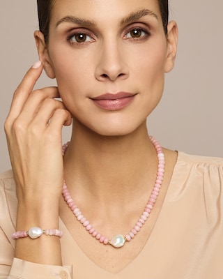 Produktabbildung 2 für Armband mit Pink Opal und Süßwasserperle