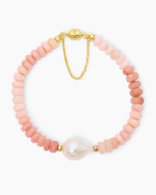 Produktabbildung für Armband mit Pink Opal und Süßwasserperle