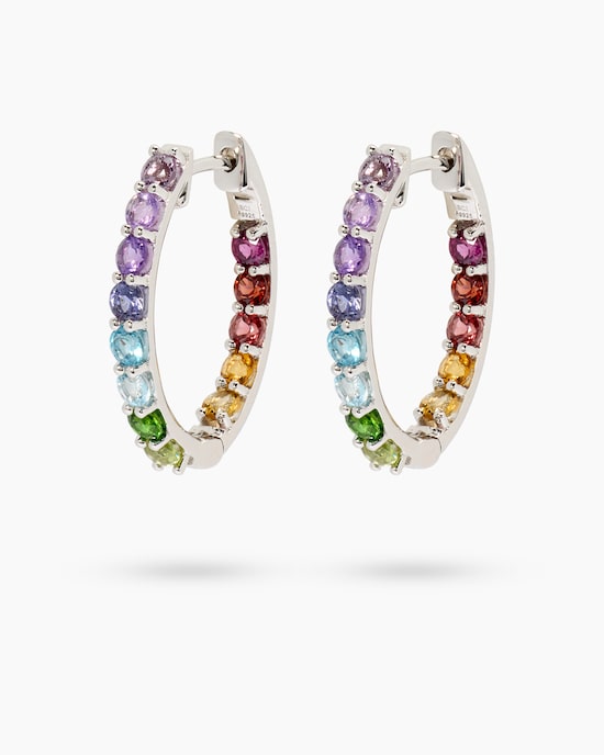 Produktabbildung für Creolen mit Multi-Edelsteinen