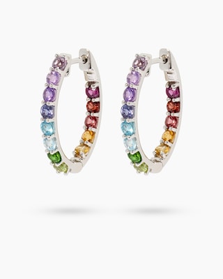 Produktabbildung 1 für Creolen mit Multi-Edelsteinen