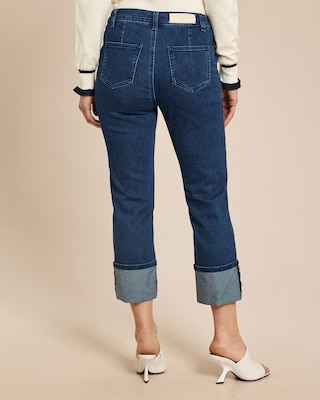 Produktabbildung 4 für Straight Fit Jeans mit Zierknöpfen 7/8