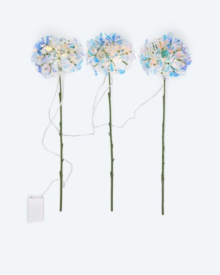 Produktabbildung 1 für 3 LED-Leuchtzweige "Regenbogenhortensien"