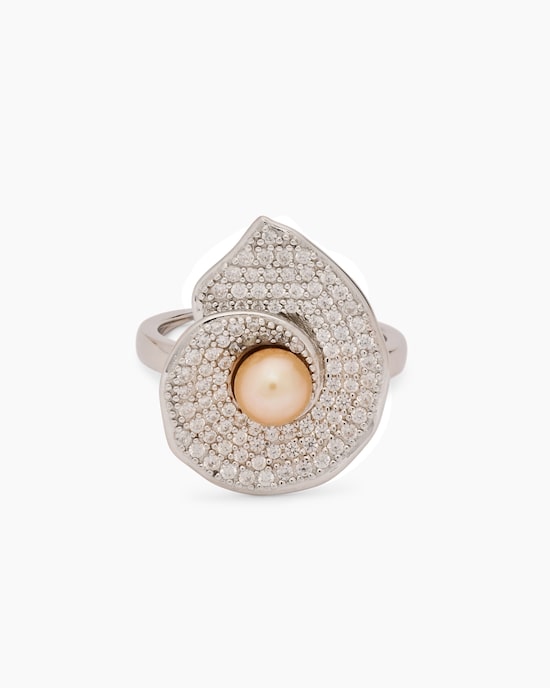 Produktabbildung für Ring mit SWZ-Perle und Zirkon