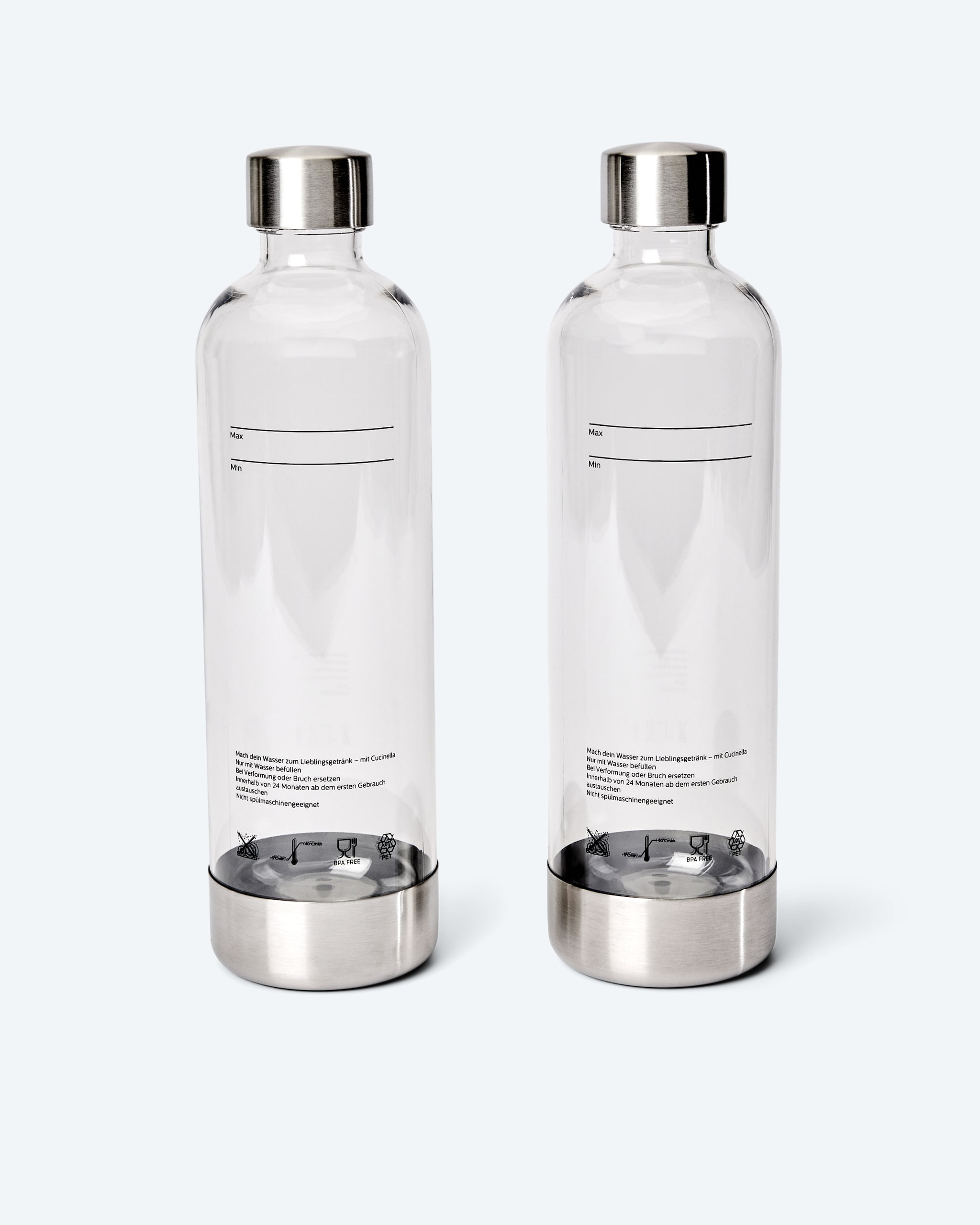 Produktabbildung für PET-Wasserflasche, 2er-Set
