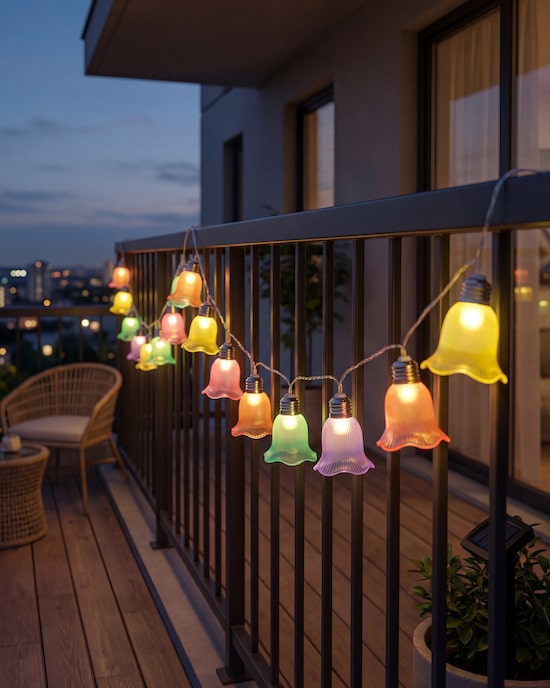 Produktabbildung für Solar-Lichterkette "Blumenkelch"