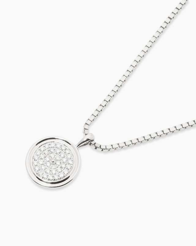 Brillant-Anhänger + Kette 0,27 ct