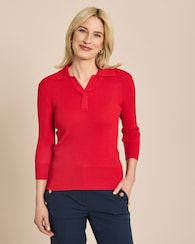 Produktabbildung für Strickpolo 3/4 Arm