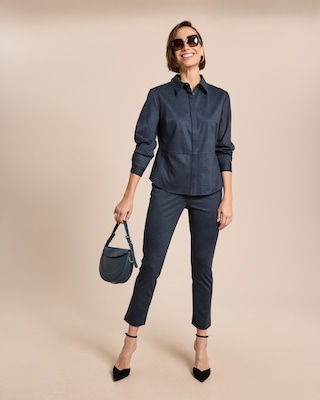 Produktabbildung 3 für Ponte Hose im Denim Look