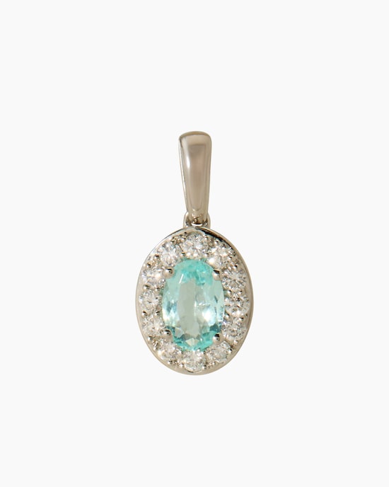 Produktabbildung für Clipanhänger mit Paraiba Turmalin & Brillanten