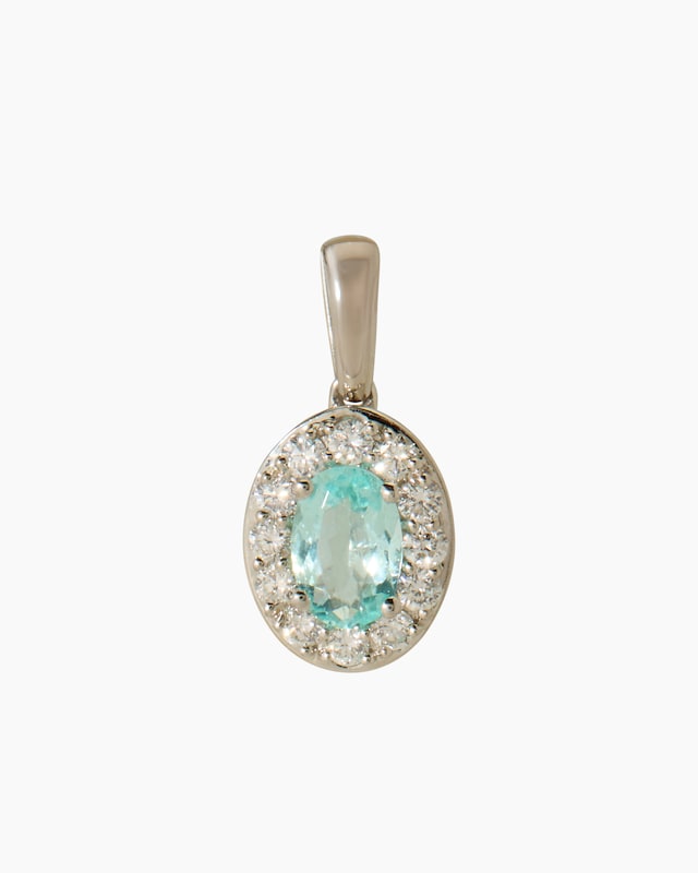 Clipanhänger mit Paraiba Turmalin & Brillanten