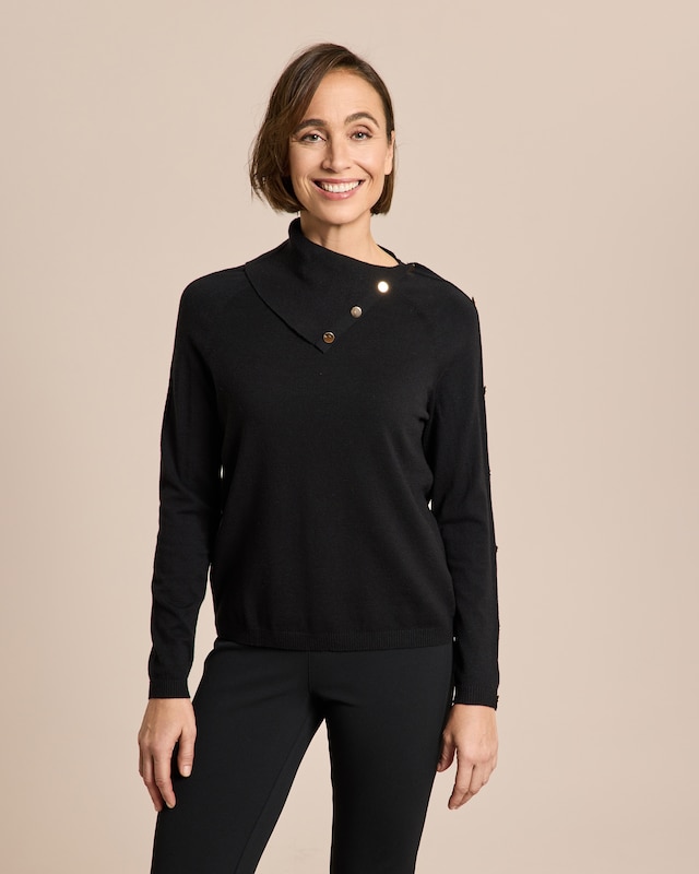 Strickpullover mit Knopfdetails