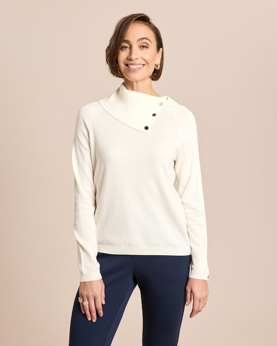 Produktabbildung für Strickpullover mit Knopfdetails