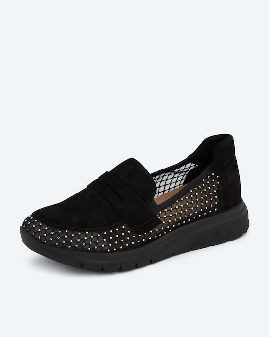 Produktabbildung für Slipper mit Mesh und Strass