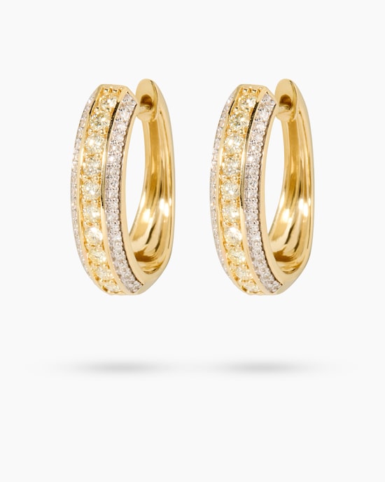 Produktabbildung für Creolen mit Brillanten + Diamanten ca. 1,00 ct