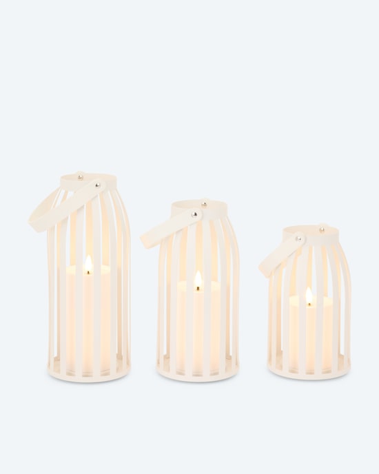 Produktabbildung für Outdoor Metall-Laternen "Long Shine", 3tlg.