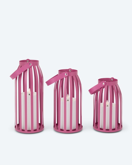 Produktabbildung für Outdoor Metall-Laternen "Long Shine", 3tlg.