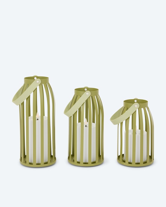 Produktabbildung für Outdoor Metall-Laternen "Long Shine", 3tlg.