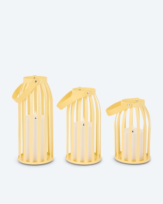 Produktabbildung für Outdoor Metall-Laternen "Long Shine", 3tlg.