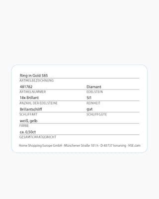 Produktabbildung 2 für Brillantring 0,50 ct