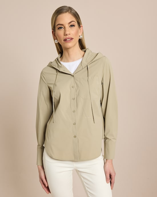 Produktabbildung für Techno-Stretch-Bluse mit Kapuze