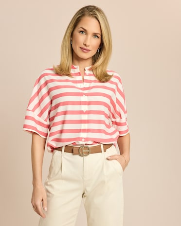 Produktabbildung für Blusen kurzarm gestreift