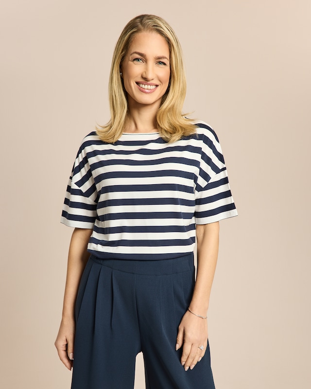 Shirt gestreift boxy fit