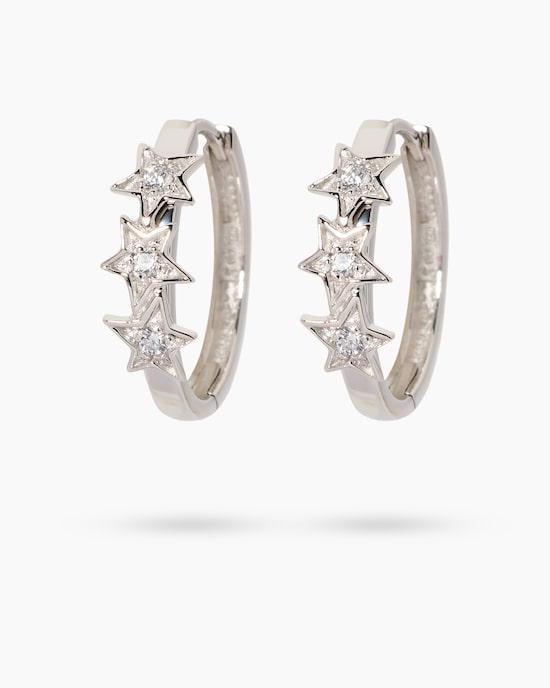 Produktabbildung für Creolen mit Sternen und Zirkonia