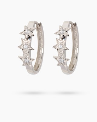 Produktabbildung 2 für Creolen mit Sternen und Zirkonia