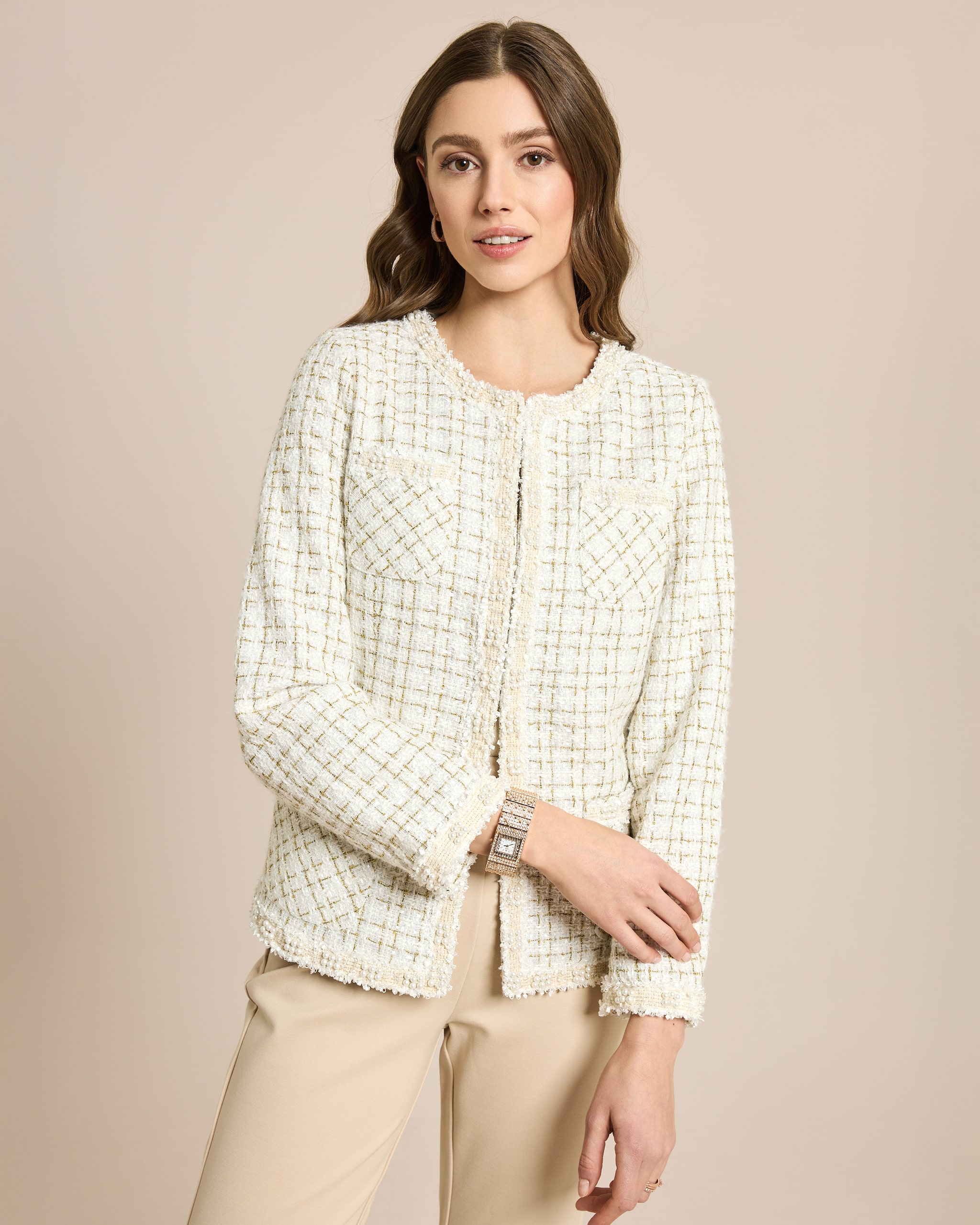 Produktabbildung für Blazer mit Perlenverzierung