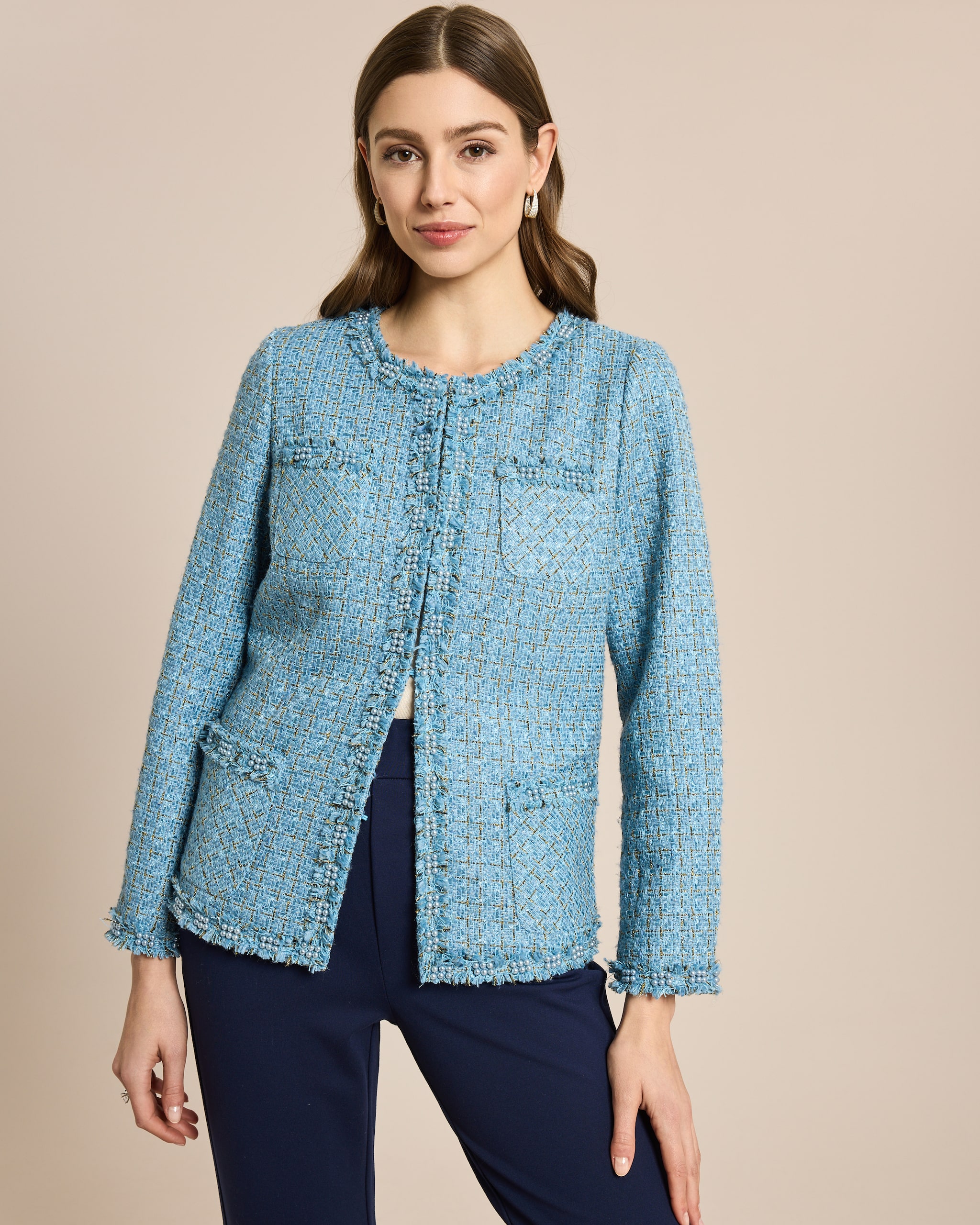 Produktabbildung für Blazer mit Perlenverzierung