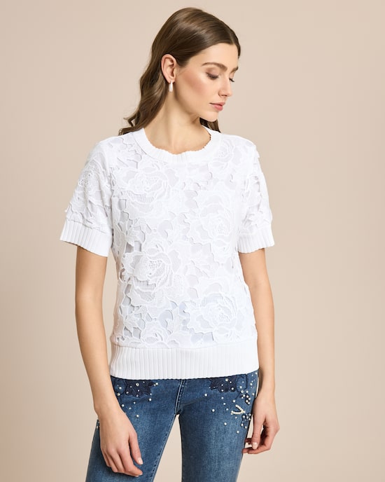 Produktabbildung für Pullover mit Spitze