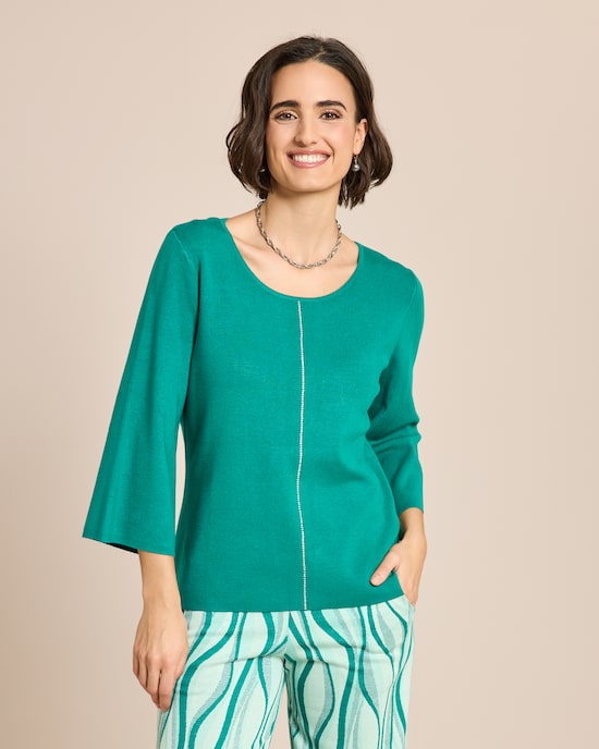 Produktabbildung für Pullover mit Strass-Dekoration