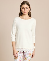 Produktabbildung für Pullover mit Spitzenbesatz