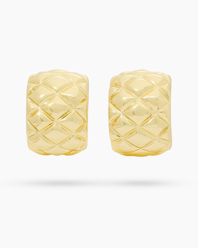 Ohrclips mit Rautenmuster