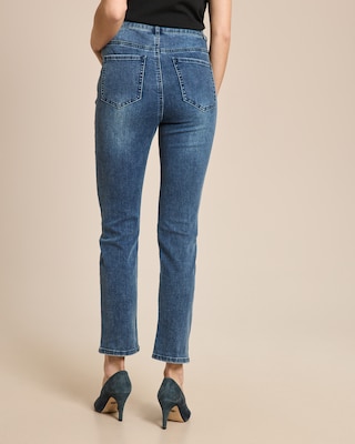 Produktabbildung 3 für Slim fit Jeans mit Blumenstickerei