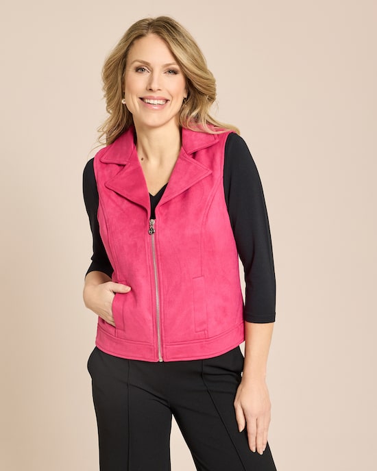 Produktabbildung für Velourslederimitat - Weste