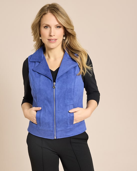 Produktabbildung für Velourslederimitat - Weste