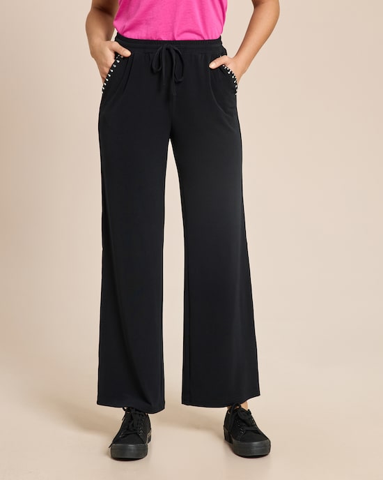 Produktabbildung für Palazzo Hose mit Strassdetails